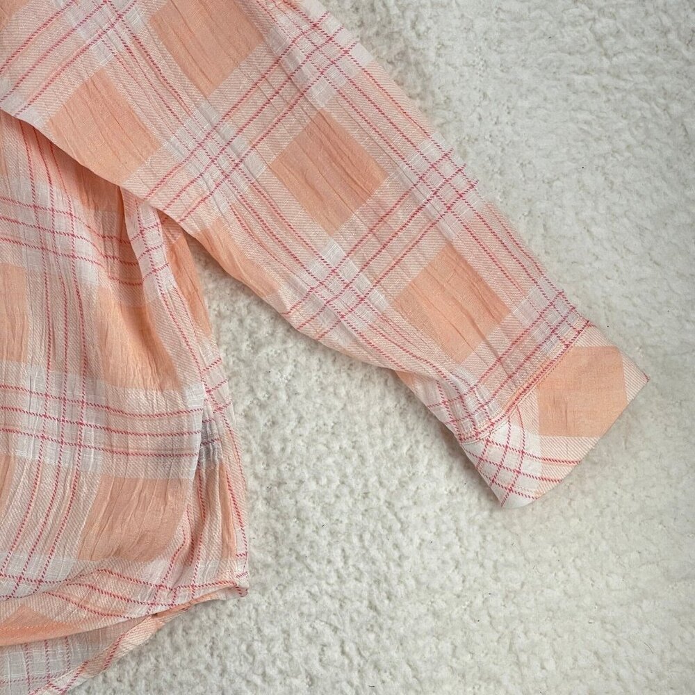 Torrid Plaid Pink Lindsay Drop Shoulder Button-Down Shirt Womens Plus Size 2X - Picture 5 of 16